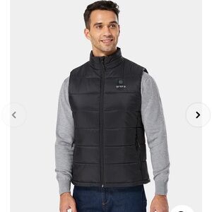 Ororo Heated Vest Men’s XL Black Quilted Puffer Full Zip No Battery Pack